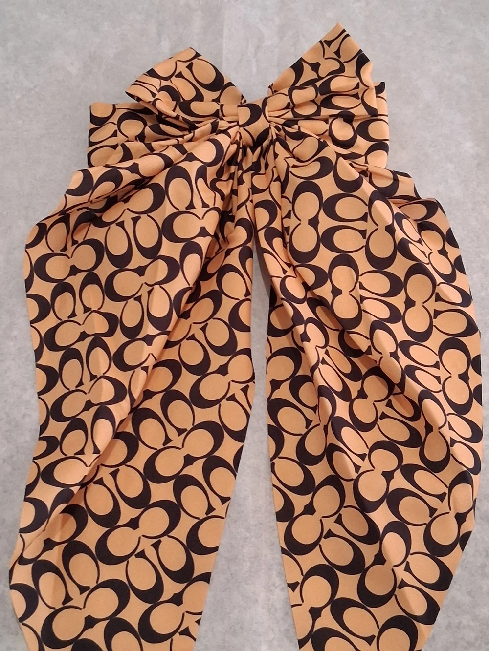 Designer inspired Bow Tie- Hair Clip in Tan and Brown.New